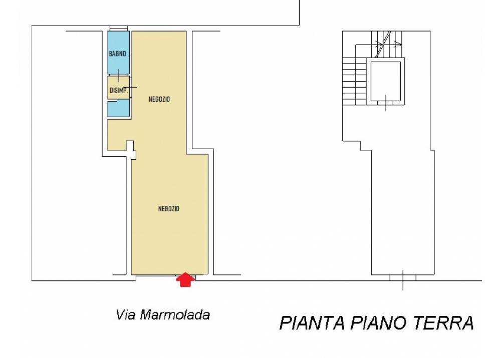 Vendita Negozio a Parma monolocale San Leonardo di 46 mq